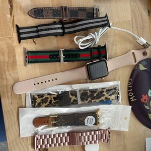 Series 3 42mm apple watch and with 6 extra bands